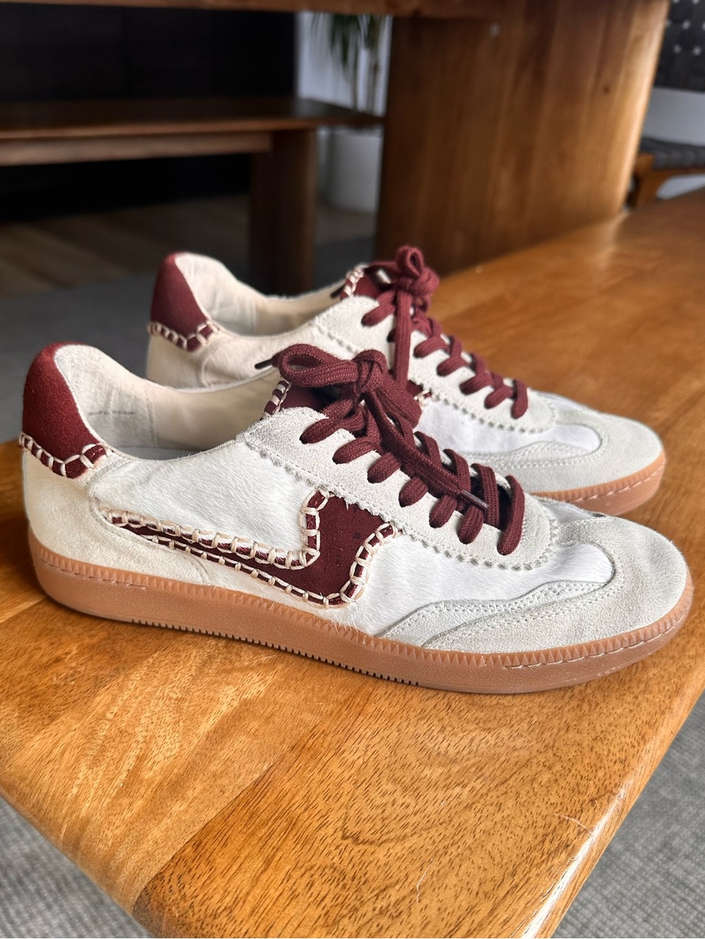 Dolce vita sneakers cream maroon/burgundy